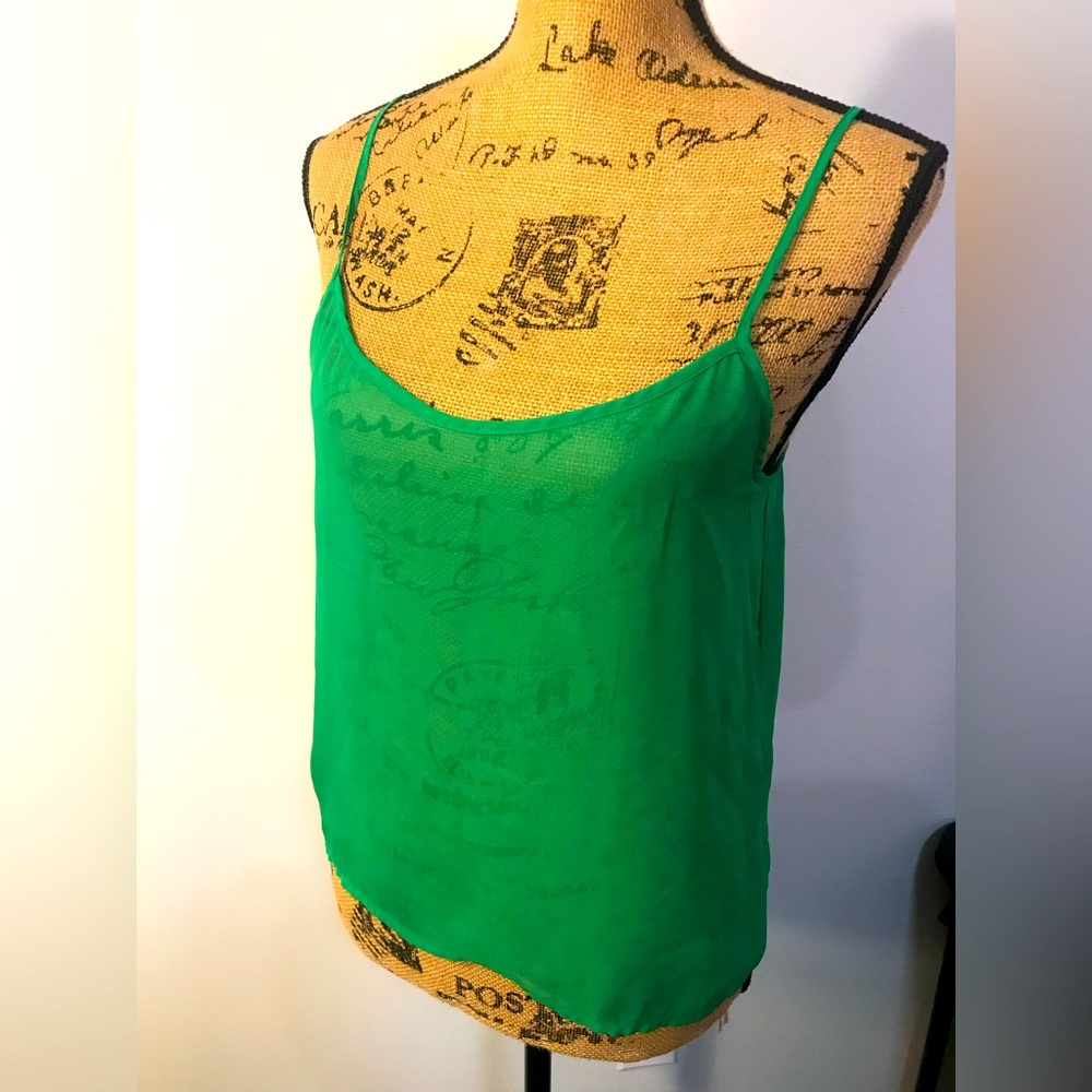 Chiffon by American Apparel | Sheer Green XS Lightweight Cami